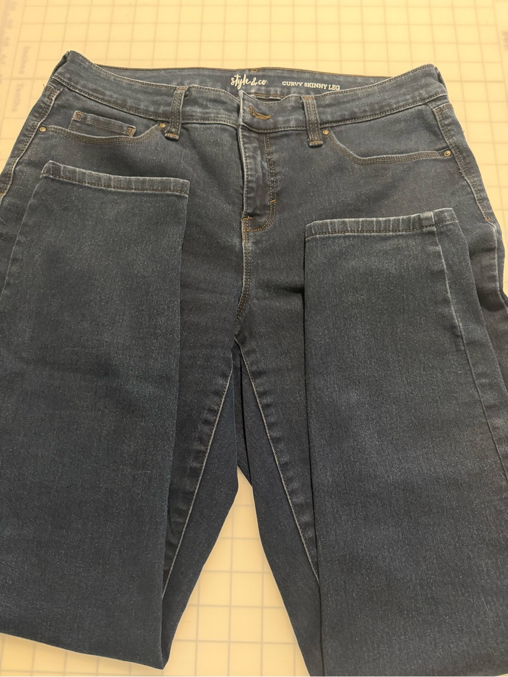 Style & Co. Skinny Jeans in Dark Wash Blue